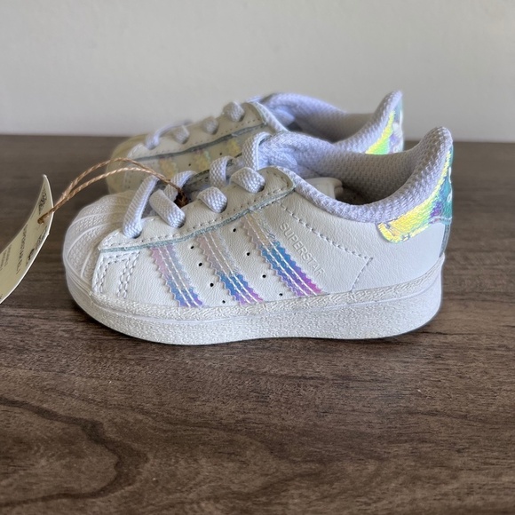 Adidas Superstar EL I Girl’s Shoe Size 4K #B1117 - Picture 6 of 8